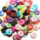 100pcs 2 Holes Mixed Color Round Resin Button Sewing Accessories