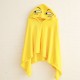 110x145cm Plush Toy Funny Expression Cloak Cape Shawl Coral Fleece Air Conditioning Blanket