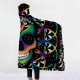 130x150cm 3D Digital Printing The Skeleton Wearable Hooded Blanket Thickened Double Plush Blankets