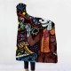 130x150cm Halloween Hooded Blanket Wearable Plush Skeleton 3D Digital Printing Blankets