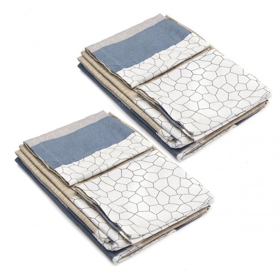 1.5m/1.8m 4 pcs Cotton Bedding Set Pillowcase Quilt Duvet Cover Flat Sheet Elegent Noble Bedding