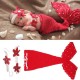 Baby Decor Spring Bedding Sofa Mermaid Blanket Wool Knitting Fish Style Little Tail Blankets