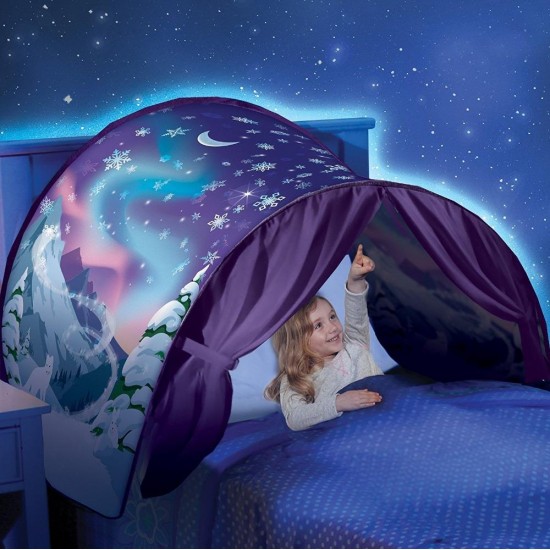 Honana WX-Y77 Winter Wonderland Magical Dream World Tent Foldable Fast Pop-up Bed Curtain