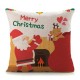 18'' Christmas Cotton Pillow Case Linen Cushion Cover Merry Christmas Home Decoration