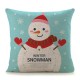 18'' Christmas Cotton Pillow Case Linen Cushion Cover Merry Christmas Home Decoration