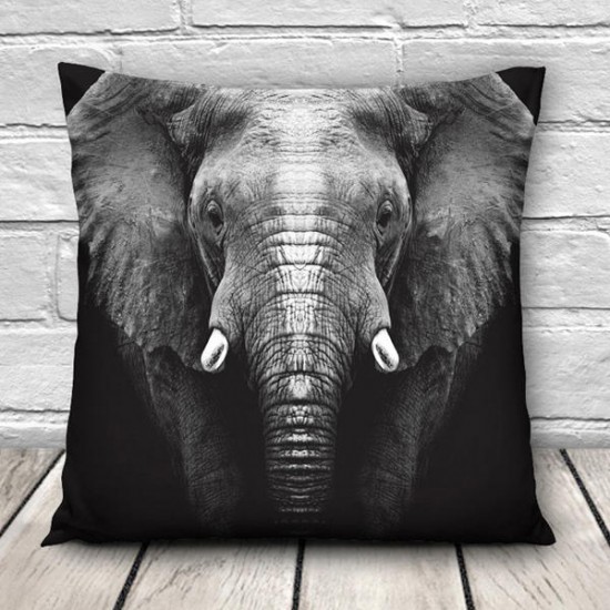 3D Animal Patterns Throw Pillow Case Sofa Office Car Cushion Cover Home Decor