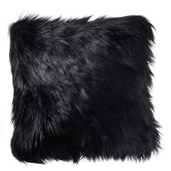 40x40 Faux Wool Fur Cushion Cover Fluffy Soft Plush Throw Pillow Case Home Decor