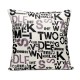 43x43cm English Letter Fashion Cotton Linen Pillow Case Home Sofa Seat Bed Car Cushion Decor