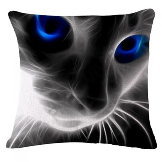 Honana 45x45cm Home Decoration 3D Animals Fluorescence 6 Optional Patterns Cotton Linen Pillowcases Sofa Cushion Cover