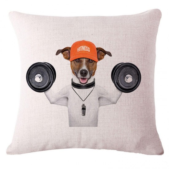 Honana 45x45cm Home Decoration Creative Cute Cartoon Dogs 8 Optional Patterns Cotton Linen Pillowcases Sofa Cushion Cover