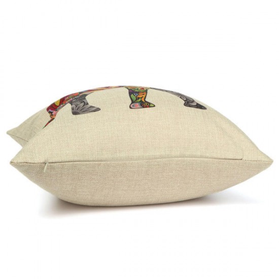 Vintage Elephant Cotton Throw Pillow Case Waist Cushion Cover Home Sofa Car Decor