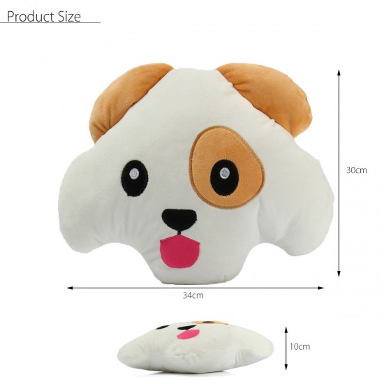 12" Cute Puffy Dog Soft Pillow Emoticon Toys Funny Stuffed Cushion Doll Gifts