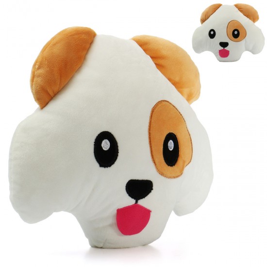 12" Cute Puffy Dog Soft Pillow Emoticon Toys Funny Stuffed Cushion Doll Gifts