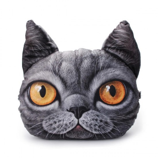 2 Sizes Plush Creative 3D Dog Cat Throw Pillows Meow Star Sofa Bed Cushion