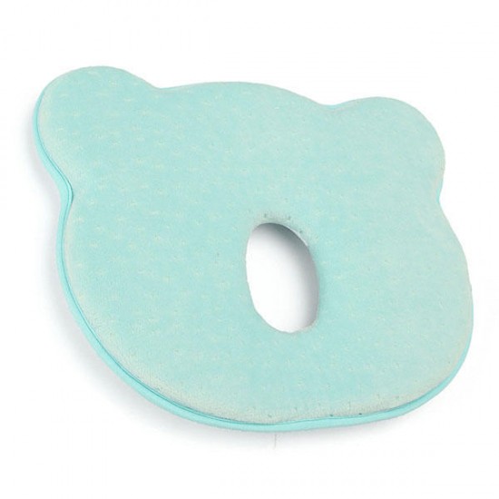 22x26x3.5cm Memory Cotton Newborn Baby Correcting Head Cervical Vertebra Pillow Blue Pink