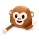 35cm Creative Emoji Monkey With Hands Throw Pillow Plush Stuffed Cushion Office Home Sofa Decor