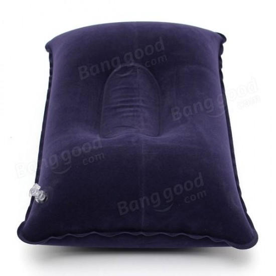 Blue Air Travel Camping Inflatable Pillow Protect Bed Comfortable Rest Head Neck Cushion