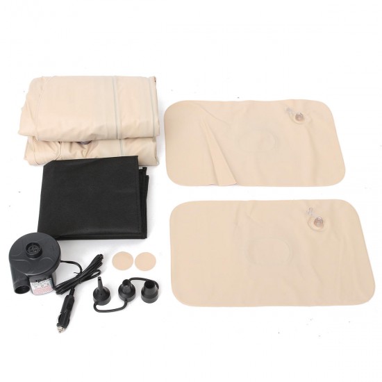 Inflatable Car SUV MPV Back Seat Mattress Air Folding Bed Rest Sleeping Camping +Pillows