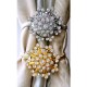 1 Pair Magnetic Crystal Flower Curtains Tiebacks Tie Backs Buckle Clips Holdbacks