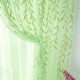 100x200cm Green Leaves Voile Window Screening Balcony Bedroom Window Curtain