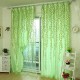 100x200cm Green Leaves Voile Window Screening Balcony Bedroom Window Curtain