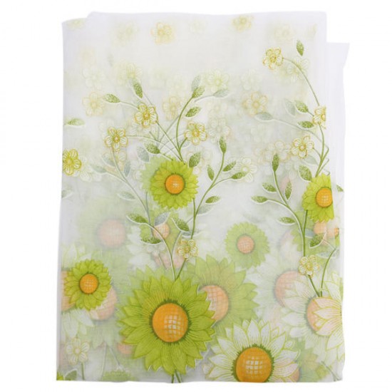 100x200cm Sunflower Tulle Voile Sheer Window Screen Bedroom Window Curtain