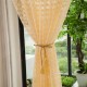 2 Panel Champagne Window Screening Hollow Out Bedroom Balcony Sheer Tulle Curtains