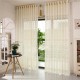 2 Panel Jacquard Lace Sheer Tulle Curtains Bedroom Living Room Hollow Out Window Screening