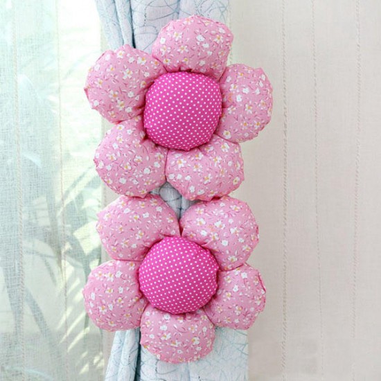 2pcs Flower Shape Living Room Window Curtain Tie Back Home Bedroom Decor