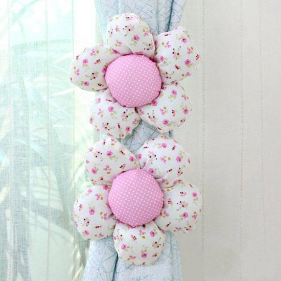 2pcs Flower Shape Living Room Window Curtain Tie Back Home Bedroom Decor