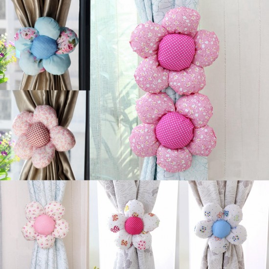 2pcs Flower Shape Living Room Window Curtain Tie Back Home Bedroom Decor