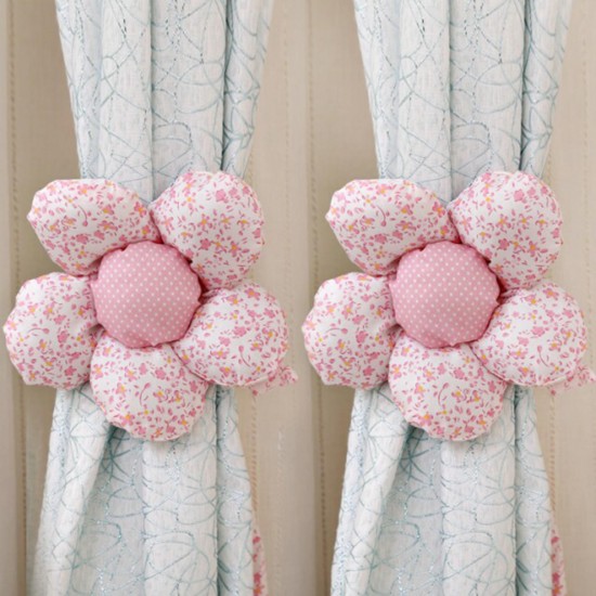 2pcs Flower Shape Living Room Window Curtain Tie Back Home Bedroom Decor