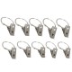 Silver Chrome Window Curtain Clips Rings Pole Rod Voile Drapery