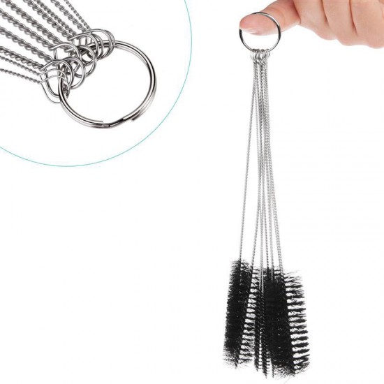 10Pcs Nylon Tube Brush Set Cleaning Brush Set for Drinking Straws Glasses Keyboards Jewelry Cleaning Home Cleaning Supplies