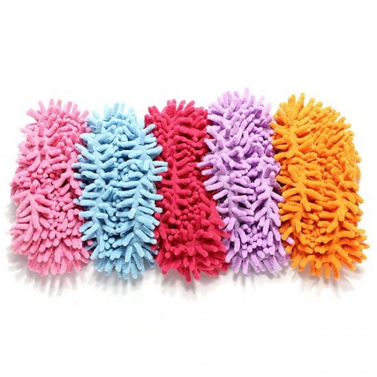 2Pcs Multifunction Chenille Cleaning Mop Shoes Mophead Overshoe Floor Dust Cleaning Slippers