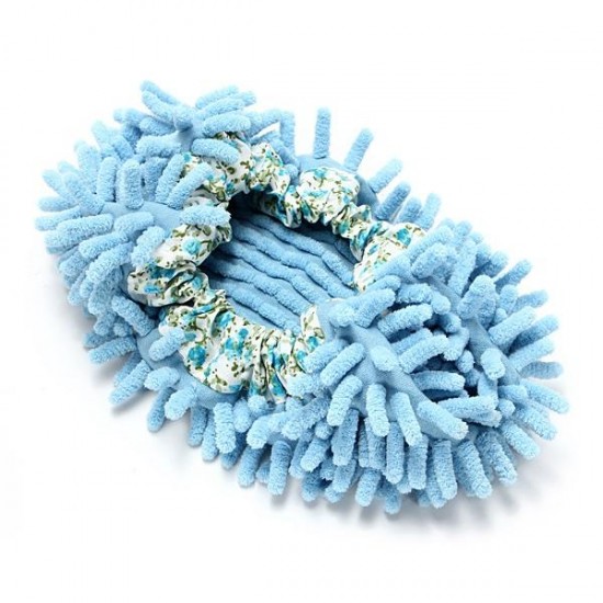 2Pcs Multifunction Chenille Cleaning Mop Shoes Mophead Overshoe Floor Dust Cleaning Slippers