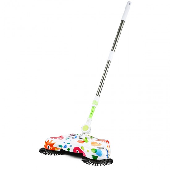 Automatic Hand Push Sweeper Spin Broom Household Floor Clean Tools Without Electric