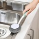 Honana Kitchen Durable Cleaning Tool Steel Wool Long Handle Cooking Pot Pan Basin Cleaning Brush