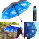 Anti UV Sun Protection Umbrella Blue Sky 3 Folding Parasols Rain Umbrella