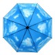 Anti UV Sun Protection Umbrella Blue Sky 3 Folding Parasols Rain Umbrella