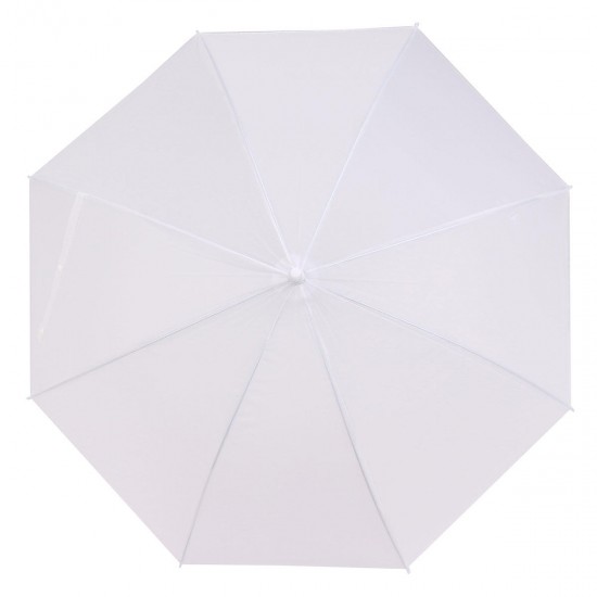 Dome White Transparent Umbrella Large Clear Scrub Parasol Sun Rain for Ladies Wedding