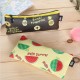 Creative fruit family PU pencils waterproof student pencil case storage bag stationery pencil bag