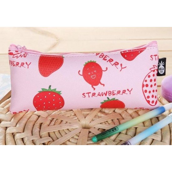 Creative fruit family PU pencils waterproof student pencil case storage bag stationery pencil bag