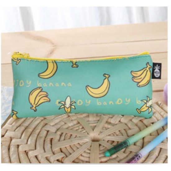 Creative fruit family PU pencils waterproof student pencil case storage bag stationery pencil bag