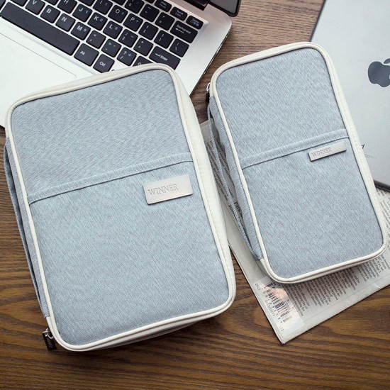 Fashion Large Leisure Bag Multifunctional Storage Bag for Travel Business Tickets Credit Cards Book iPad Organizer