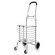 Folding Portable Shopping Basket Cart Trolley Trailer Four Wheels Aluminum Alloy Storage Baskets