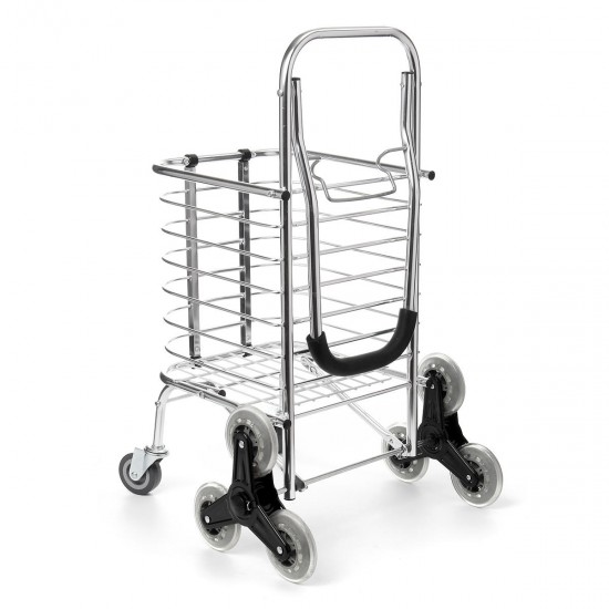 Folding Portable Stair Climbing Shopping Cart Trolley Ladder Climb Eight Wheels