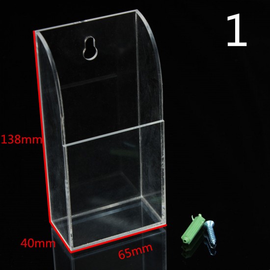 Acrylic TV Air Conditioner Remote Control Holder Case Wall Mount Storage Box