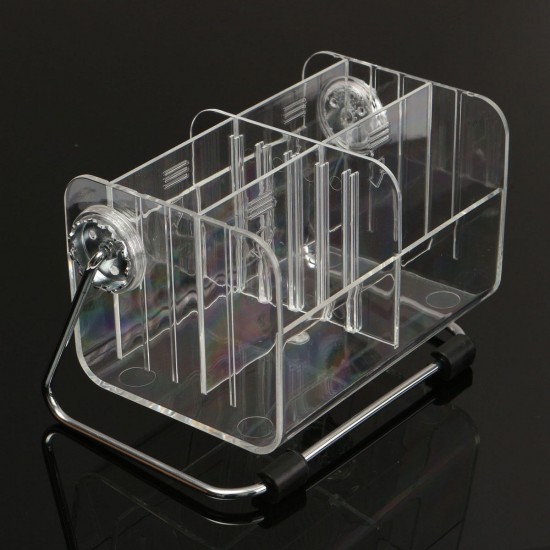 Desktop Clear TV Remote Control Mobile Phone Organizer Storage Box Stand Holder Transparent Case