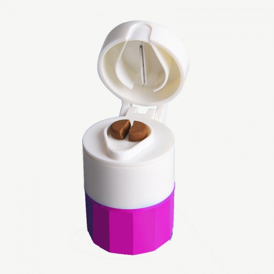 Honana HN-PB009 3 in 1 Portable Pill Case Cutter Crusher 4 Layers Travel Pill Medicine Box